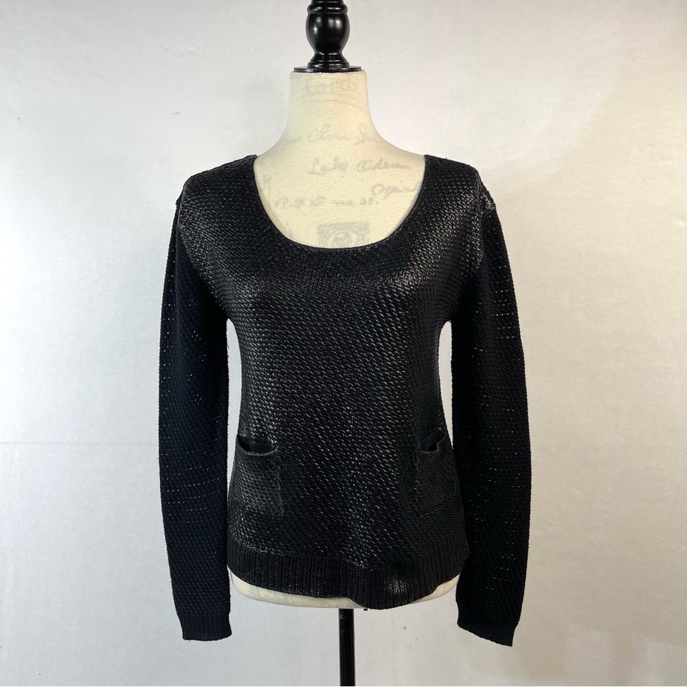 7 For All Mankind Black Knit Crewneck
Long Sleeve Sweater XS